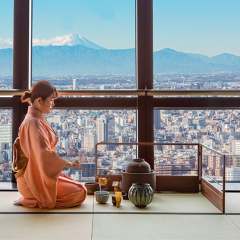 Tea ceremony experience with a fantastic view